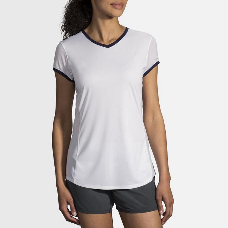 Brooks Stealth - Camisetas Manga Corta Mujer - Blancas (TXZW-01356)